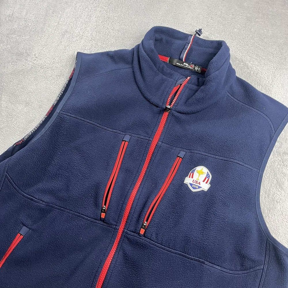 Ralph Lauren RLX Golf Fleece Vest Mens XL Rare Ryder Cup PGA 2018 USA Tour